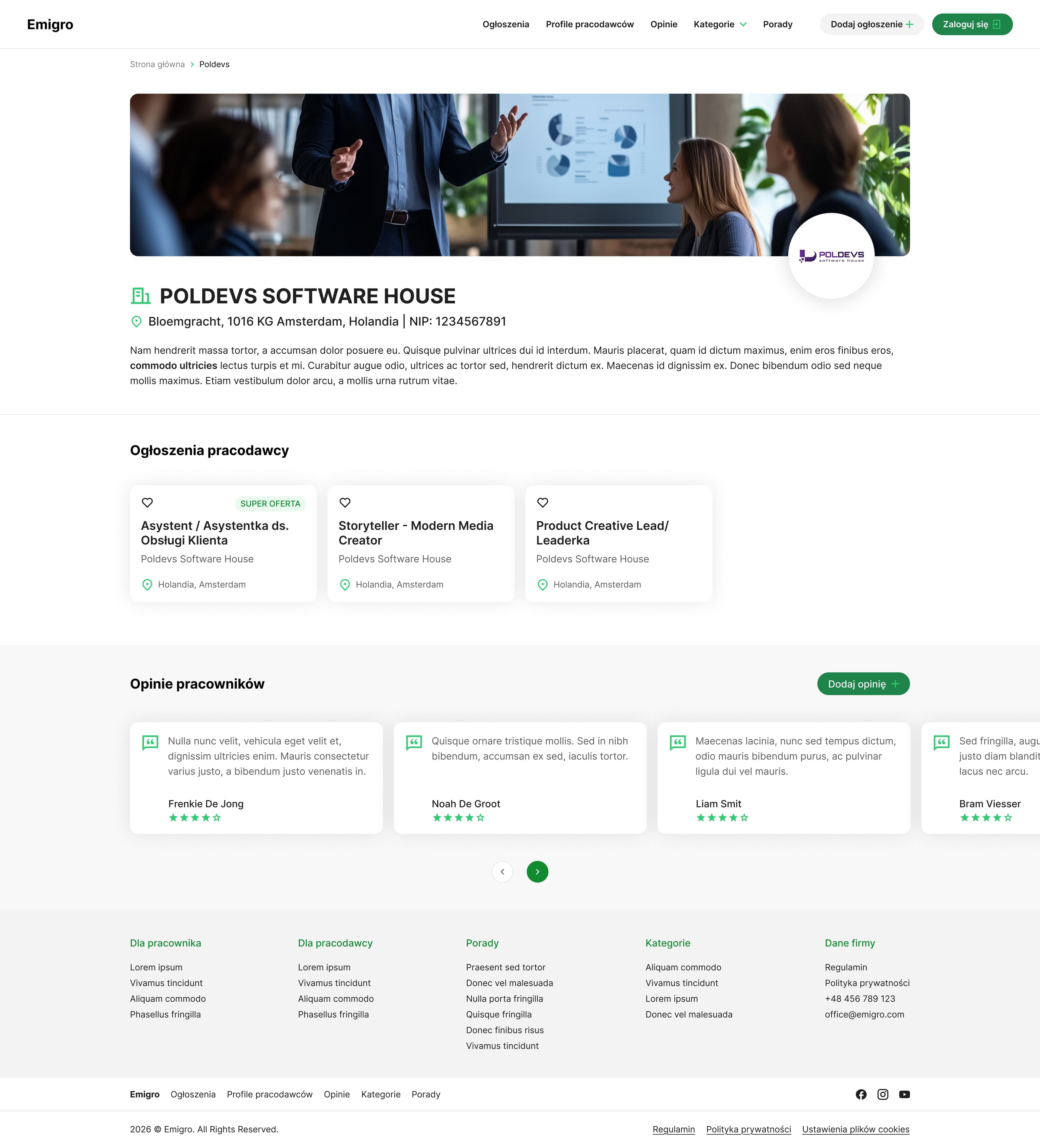 Portal - profil pracodawcy